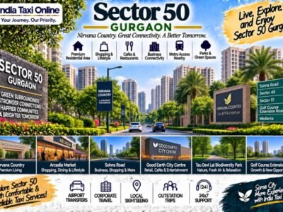 Sector 50 Gurgaon – Nirvana Country & Sohna Road Guide Sector 50 Gurgaon with residential communities, green streets, Sohna Road and modern city surroundings