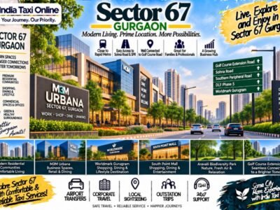 Sector 67 Gurgaon with modern residential towers, M3M Urbana, Golf Course Extension Road and green surroundings