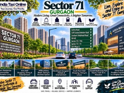 Sector 71 Gurgaon with modern residential towers, Sohna Road connectivity, contemporary buildings and green surroundings