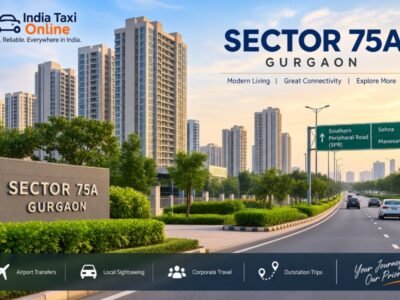 Sector 75A Gurgaon skyline and Southern Peripheral Road