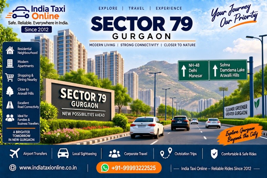 Sector 79 Gurgaon residential locality near NH-48 and the Aravalli foothills