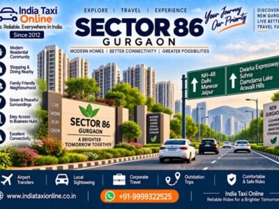 Sector 86 Gurgaon with modern residential towers, landscaped roads and New Gurugram connectivity
