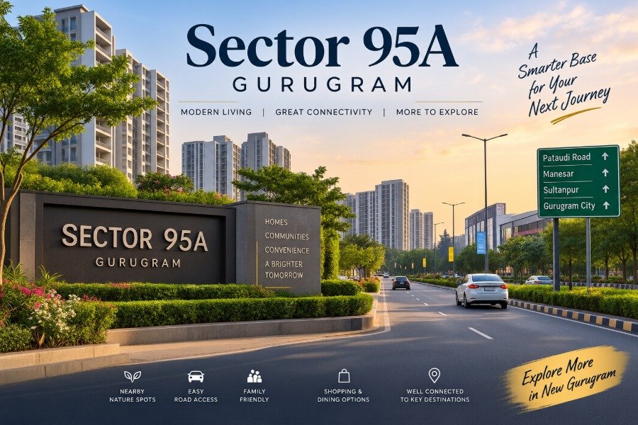 Sector 95A Gurugram with modern residential development and Pataudi Road surroundings