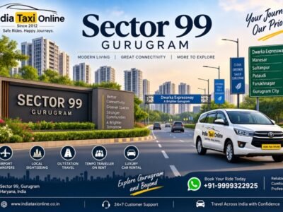 Sector 99 Gurugram along Dwarka Expressway with modern residential development and landscaped roads