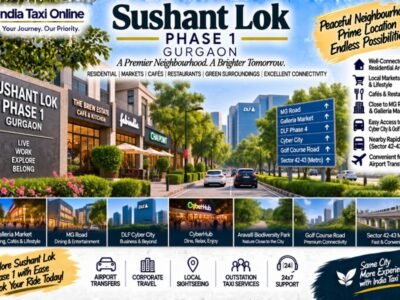Sushant Lok Phase 1 Gurgaon with green streets, local markets and nearby city landmarks