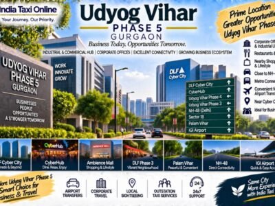 Udyog Vihar Phase 5 Gurgaon Travel Guide Udyog Vihar Phase 5 Gurgaon business district with offices, roads and modern skyline